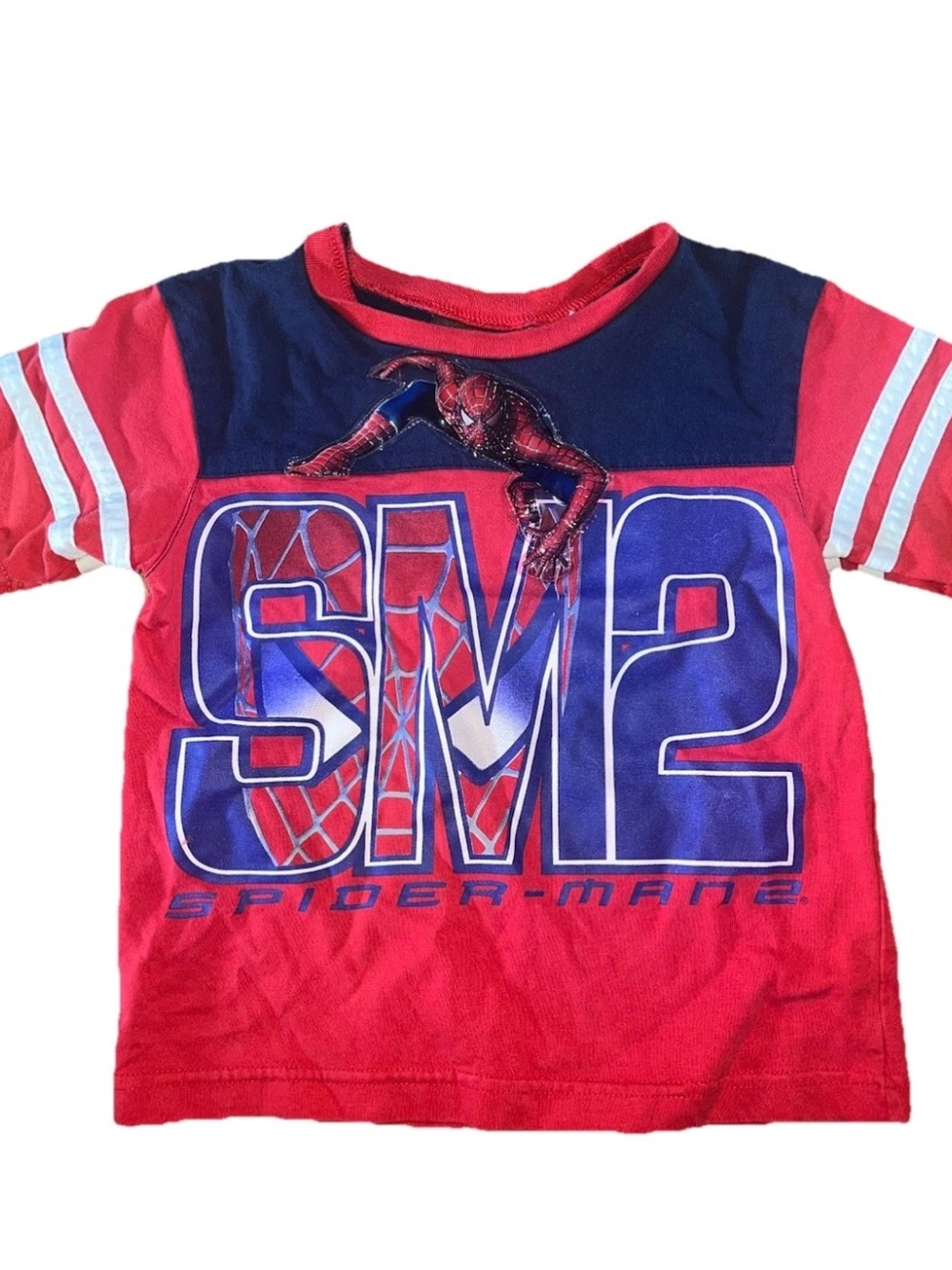 Rare Vintage Y2K Boys 2004 Spider-Man 2 Movie Promo Shirt Size 7